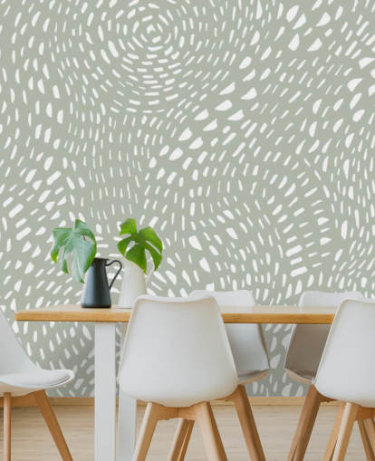 papel de parede de ponto branco com fundo cinza