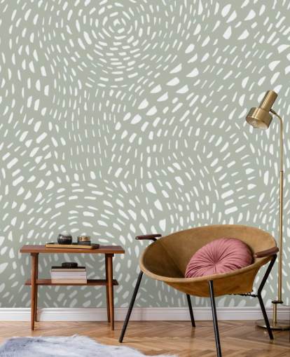 white dot wallpaper met grijze achtergrond