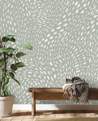 white dot wallpaper met grijze achtergrond