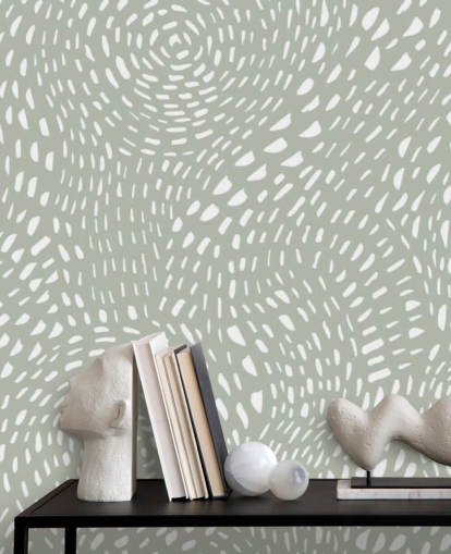 white dot wallpaper with grey background