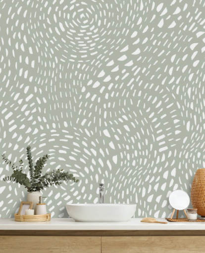 white dot wallpaper met grijze achtergrond