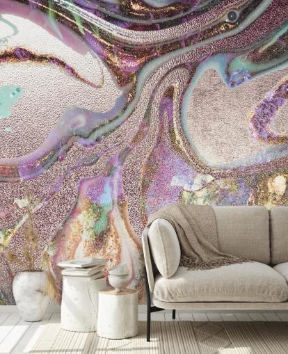 lilla, pink, guld geode tapet lilla, pink, guld geode tapet