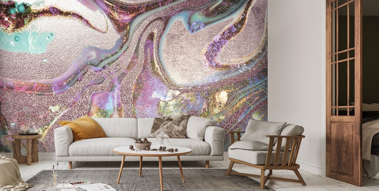 Luxury Mother of Pearl Wall Mural | Wallsauce UK