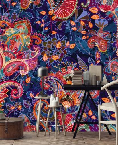 purple floral wallpaper with red flowers purple floral wallpaper with red flowers