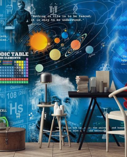mural de papel de parede educacional azul chamado Amazing Science - Personalizável em Wallsauce para escolas mural de papel de parede educacional azul chamado Amazing Science - Personalizável em Wallsauce para escolas