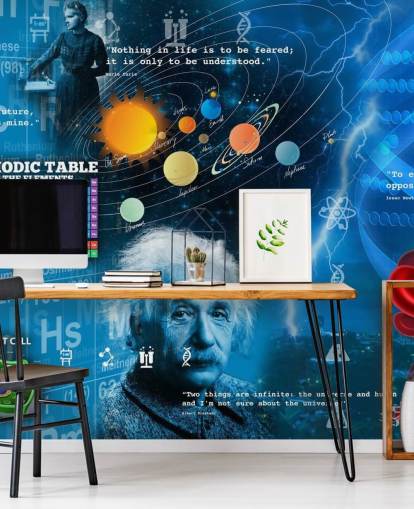 blue educational wallpaper mural called Amazing Science - Customisable at Wallsauce for schools blue educational wallpaper mural called Amazing Science - Customisable at Wallsauce for schools