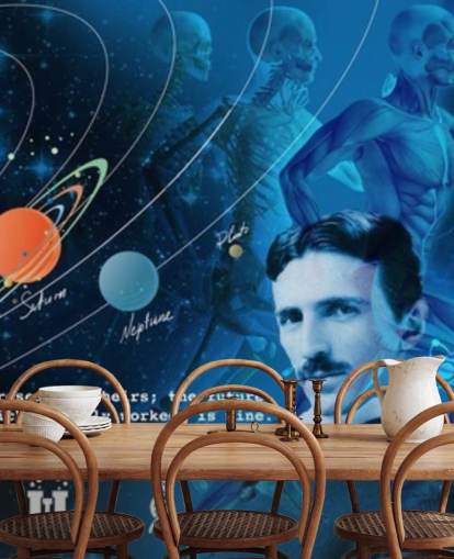 customizable school classroom wall mural called Amazing Science Panoramic for schools