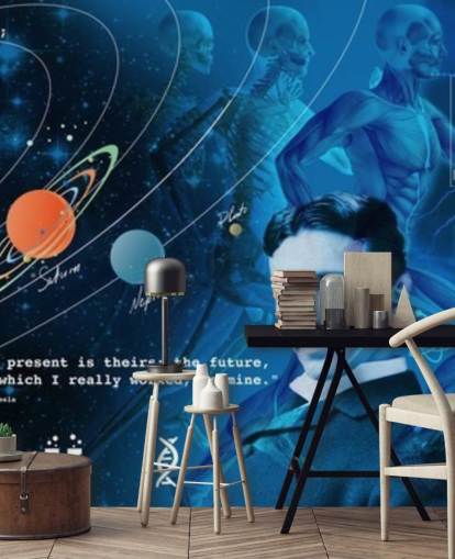 customizable school classroom wall mural called Amazing Science Panoramic for schools