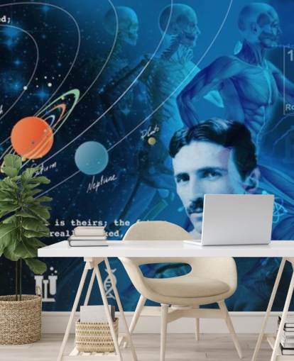 customizable school classroom wall mural called Amazing Science Panoramic for schools