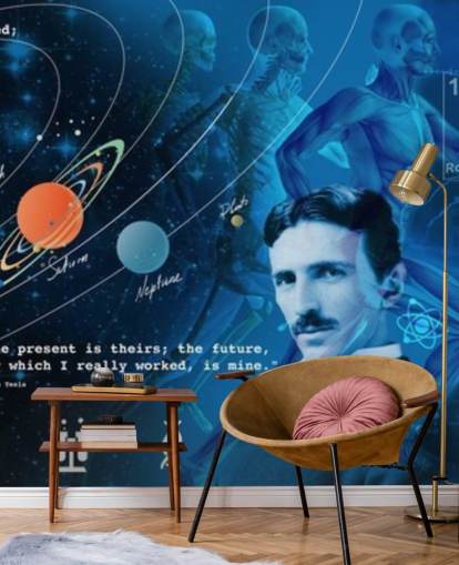 fresque murale de classe personnalisable appelée Amazing Science Panoramic pour les écoles