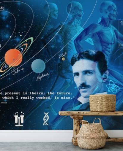 customizable school classroom wall mural called Amazing Science Panoramic for schools