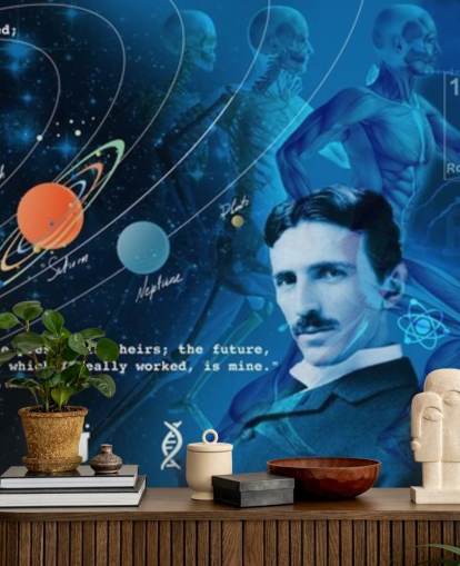 mural de parede de sala de aula escolar personalizável chamado Amazing Science Panoramic para escolas