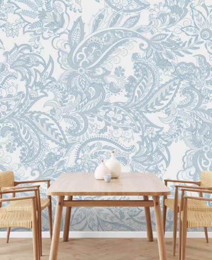 floral blue and white paisley pattern wallpaper floral blue and white paisley pattern wallpaper