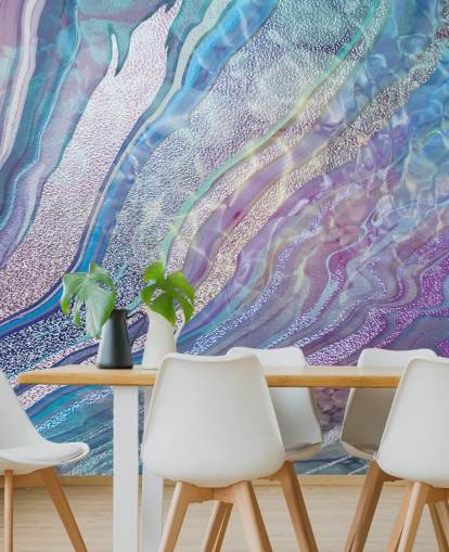lila, blå och silver geode effekt tapet lila, blå och silver geode effekt tapet