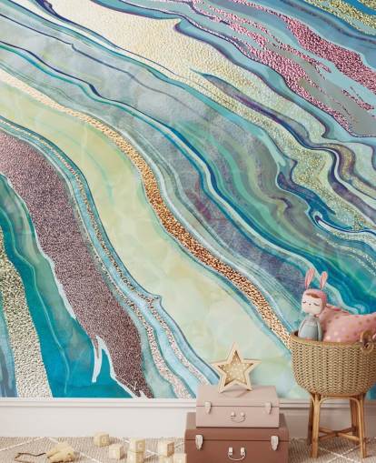 papel de parede de efeito de mármore azul e rosa papel de parede de efeito de mármore azul e rosa