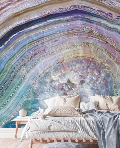 violetti ja sininen geode tapetti