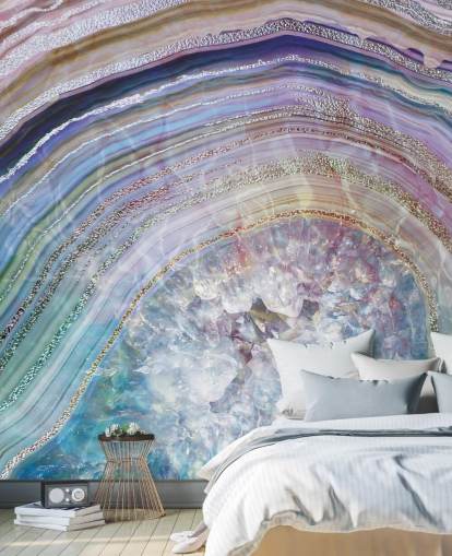 purple and blue geode wallpaper