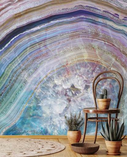 paars en blauw geode behang paars en blauw geode behang