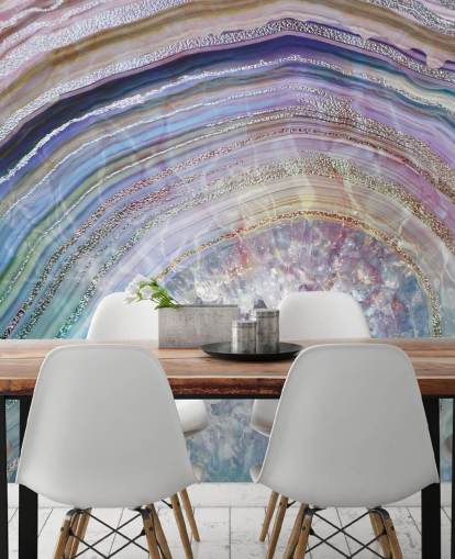 papel de parede geode roxo e azul