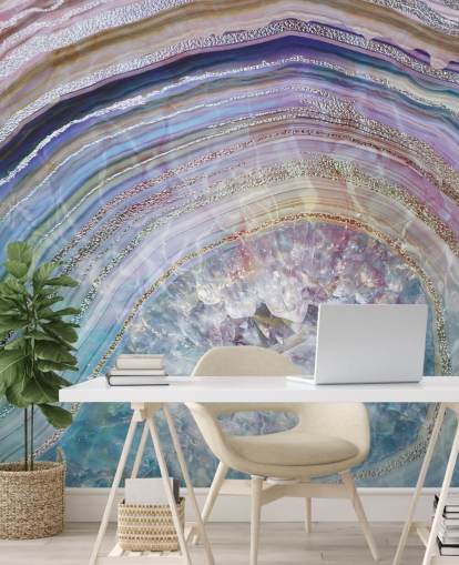 purple and blue geode wallpaper