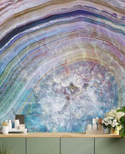 purple and blue geode wallpaper