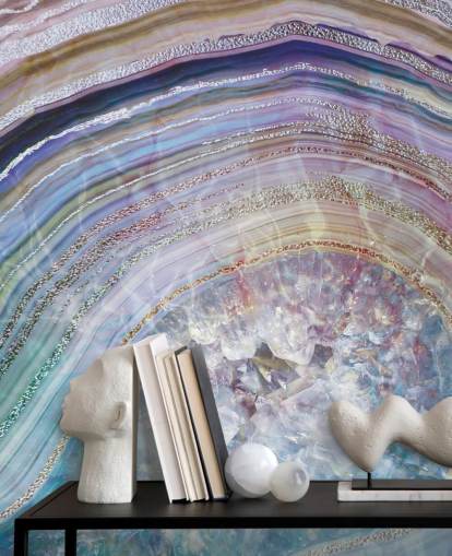 violetti ja sininen geode tapetti