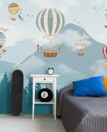 moderne varmluftsballon kunst tapet moderne varmluftsballon kunst tapet