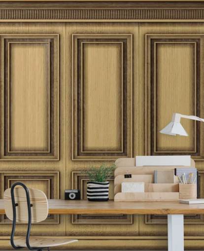 houten effect panelen behang