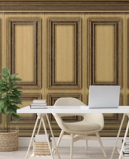 houten effect panelen behang