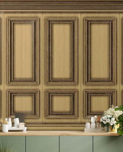 wood effect panels wallpaper