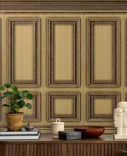 wood effect panels wallpaper