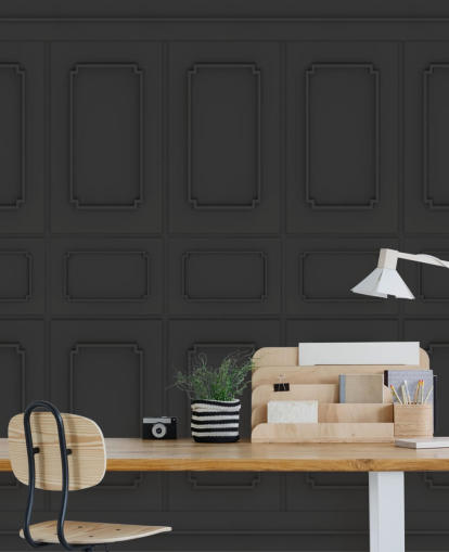 papier peint en bois noir