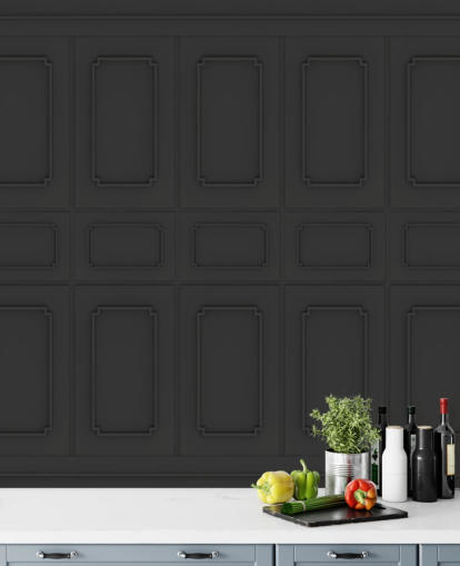 papel pintado de panel de madera negro papel pintado de panel de madera negro