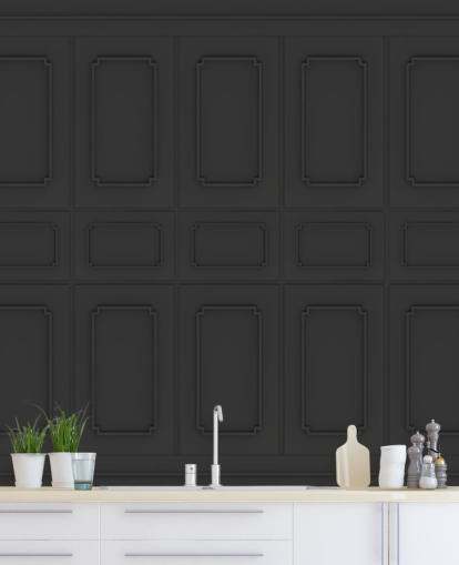 black wood panel wallpaper