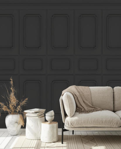 papier peint en bois noir