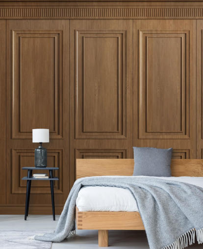 bruna träpanel tapeter väggmålningar som kallas Vintage Oak Wood Panels för korridorer