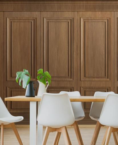 brown wooden panel wallpaper murals called Vintage Oak Wood Panels for hallways