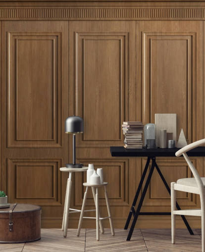 braune Holztafeltapeten, genannt Vintage Oak Wood Panels, für Flure braune Holztafeltapeten, genannt Vintage Oak Wood Panels, für Flure