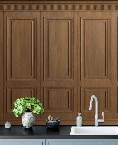 brown wooden panel wallpaper murals called Vintage Oak Wood Panels for hallways