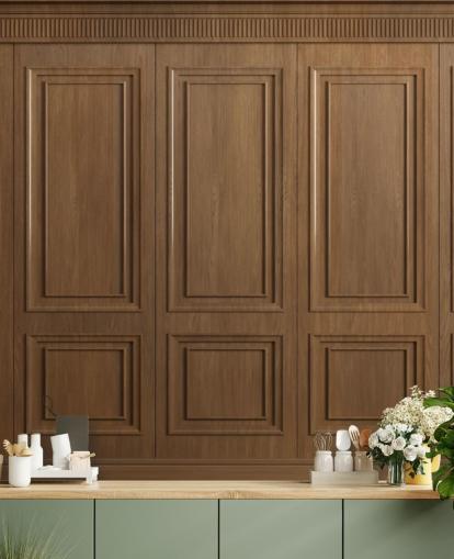 bruna träpanel tapeter väggmålningar som kallas Vintage Oak Wood Panels för korridorer