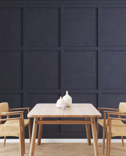 papel pintado de panel de madera azul marino oscuro