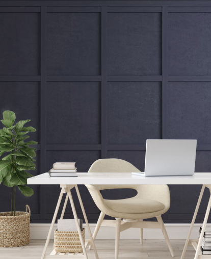 dark navy wood panel wallpaper