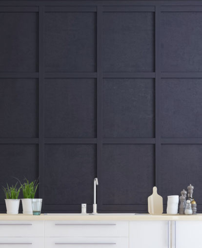 mörk marinblå träpanel tapet