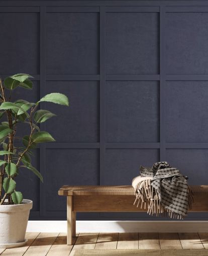 dark navy wood panel wallpaper