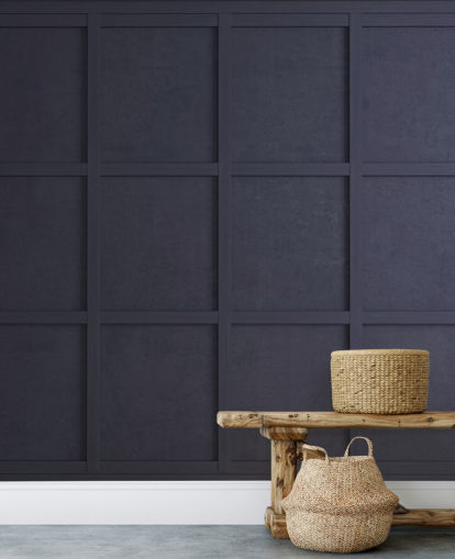 dark navy wood panel wallpaper