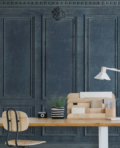 dark blue navy wood paneling wallpaper