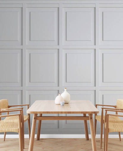 wit gekleurd houten paneelbehang