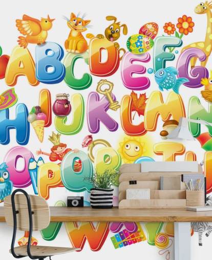 Alphabet for Kids with Pictures Wall Mural