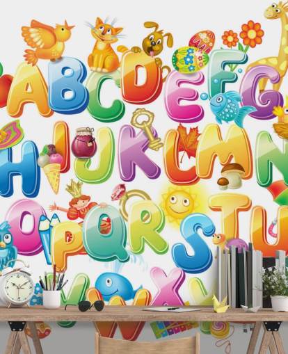 Alphabet for Kids with Pictures Wall Mural