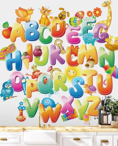 Alphabet for Kids with Pictures Wall Mural